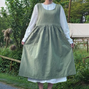 Kitchen Apron With Pockets, Vintage Style Japanese Aprons, Gift For Women, Mothers Day Gift, Kitchen Gift, Side Open