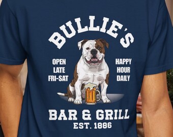 Bulldog Bar and Grill T-Shirt Dog Pub Logo Tee Unisex Trendy Comfort Colors
