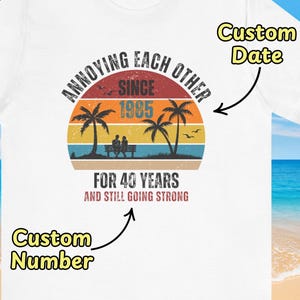 Personalized Anniversary Cruise T-Shirt Couple Anniversary Trip tee His and Hers Matching Tshirt Funny Family Gift Vacation Shirt