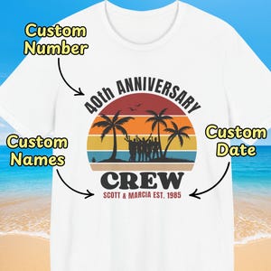 Personalized Anniversary Cruise T-Shirt for Group Trip Matching Tees Custom Tshirt Family Vacation Tee for Crew Group Tee Family Trip Shirt