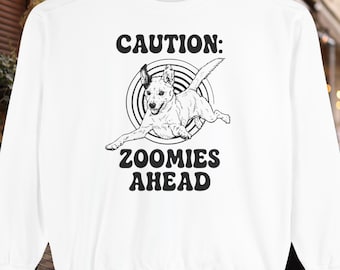 Dog Zoomies Sweatshirt Funny Jack Russell Terrier Shirt Pet Lover Graphic Sweatshirt Trendy Unisex Comfort Colors® Sweatshirt