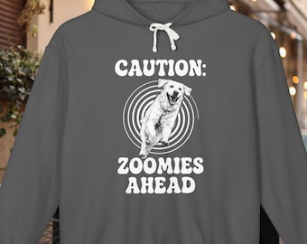 Dog Zoomies Hoodie Funny Golden Retriever Shirt Pet Lover Graphic Sweatshirt Trendy Unisex Comfort Colors® Hooded Sweatshirt
