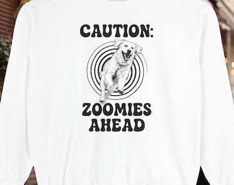 Dog Zoomies Sweatshirt Funny Golden Retriever Shirt Pet Lover Graphic Sweatshirt Trendy Unisex Comfort Colors® Sweatshirt