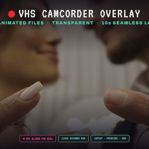 Animated VHS Camcorder Overlay: Retro 90s Video Effect (Transparent WEBM)