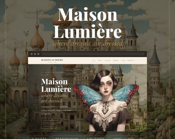 Modelo de site Maison Lumiere | Site vintage Art Déco em HTML e CSS, responsivo e sem código.