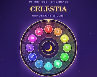 Horoscope Widget | Interactive Zodiac Wheel | StreamElements Twitch Overlay (Digital Download)