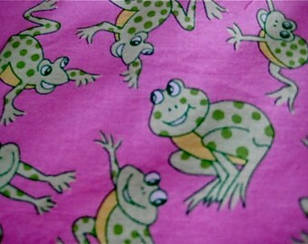 Happy Hopping Green Frogs Baby Blanket
