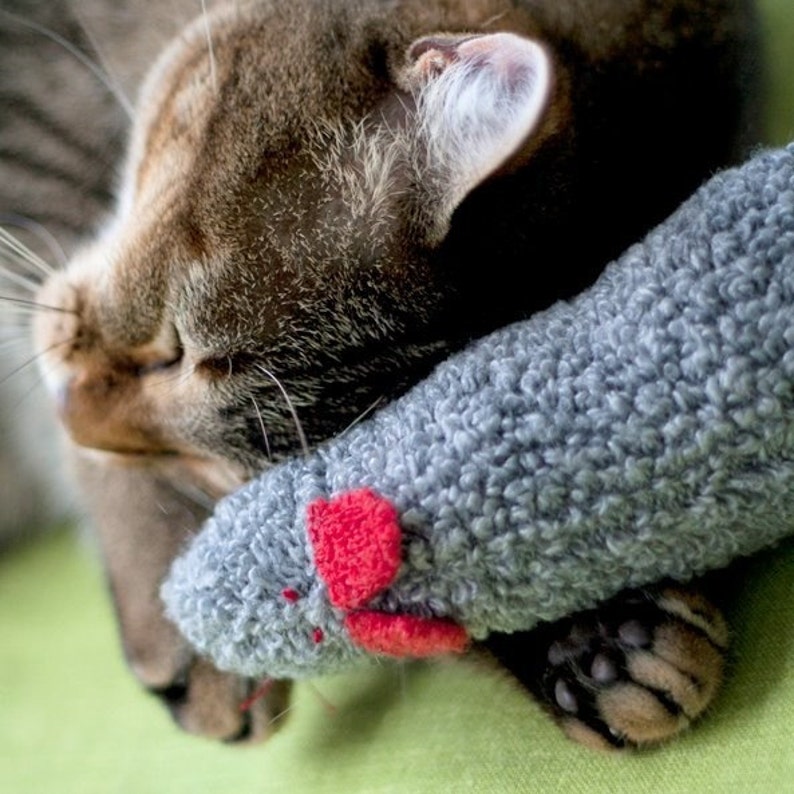 Large Organic Catnip Mouse Toy Perfect for Kicking Marvelous Etsy