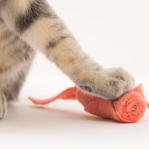 Mini Catnip Mice, Set of 3, Fuzzy Wool Cat Toys, Eco-Friendly, Sustainable, Minnesota, LGBTQ made, ready to ship