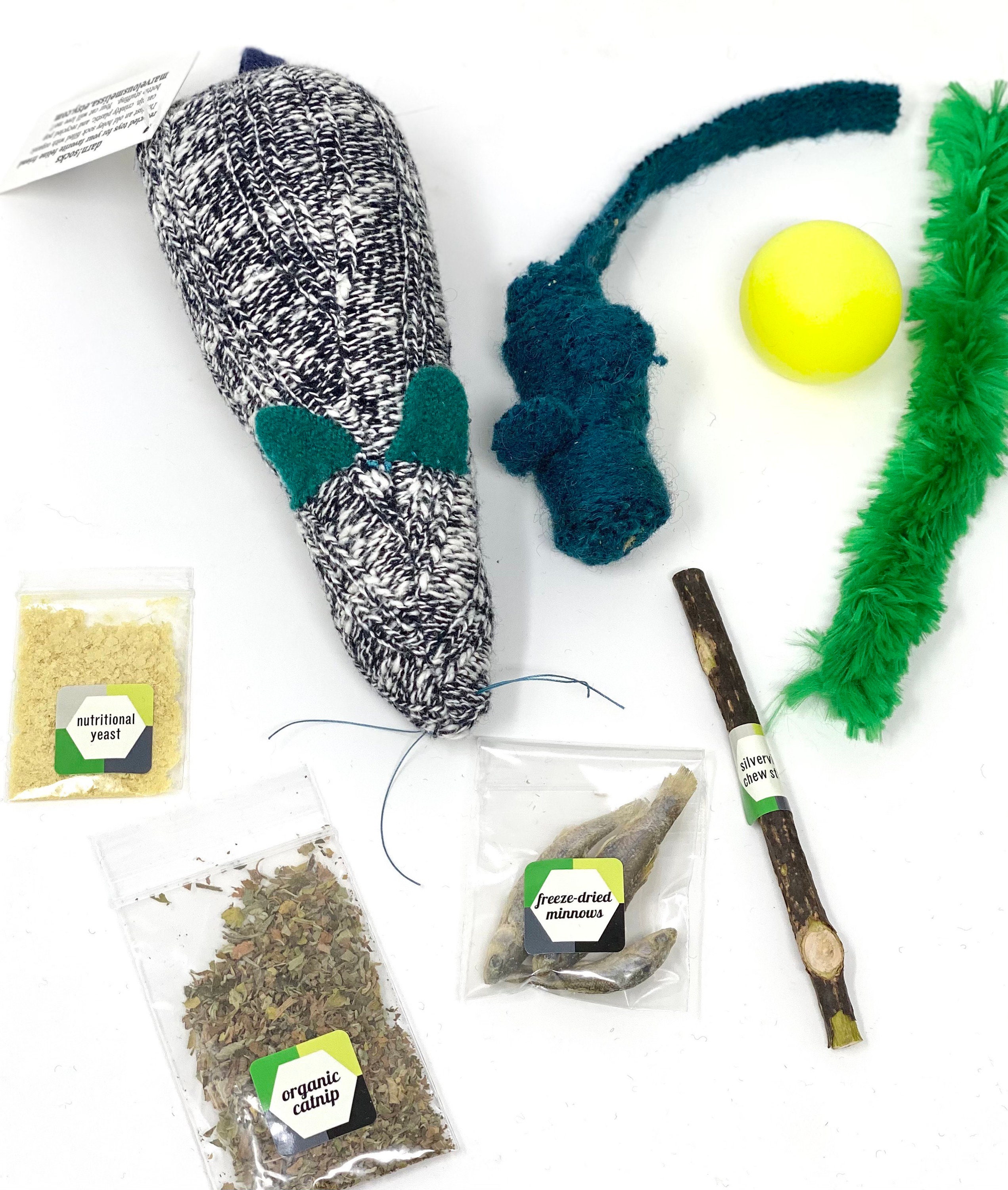 thumbnail image 2 of Catnip Addict Cat Gift Box - Includes Catnip Sack, Treats, And Catnip Mice Toys For Kittens & Cats 2 of 3