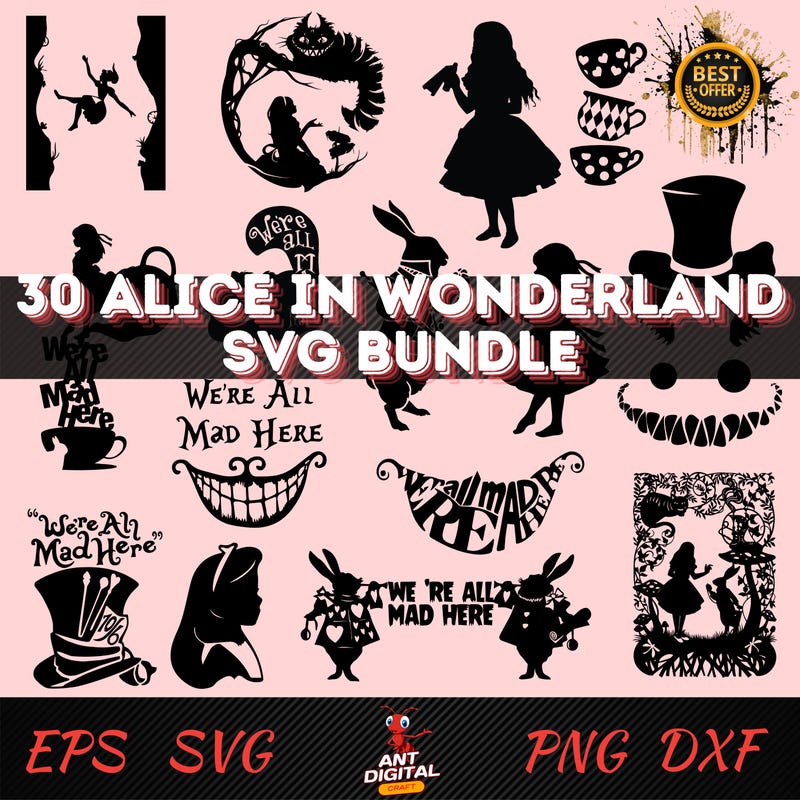 Alice in Wonderland Svg - Etsy