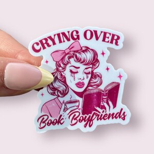 Crying Over Book Boyfriends Sticker