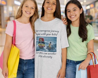 Kids Adventure Tee, Motivational Belief Shirt, Young Explorers Apparel