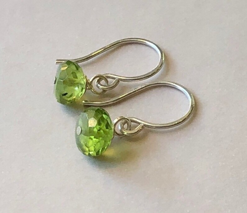 Bright Green Peridot Earrings Green Gemstone Earrings | Etsy