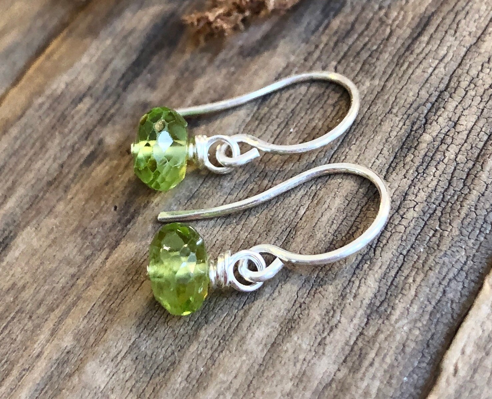 Bright Green Peridot Earrings Green Gemstone Earrings | Etsy