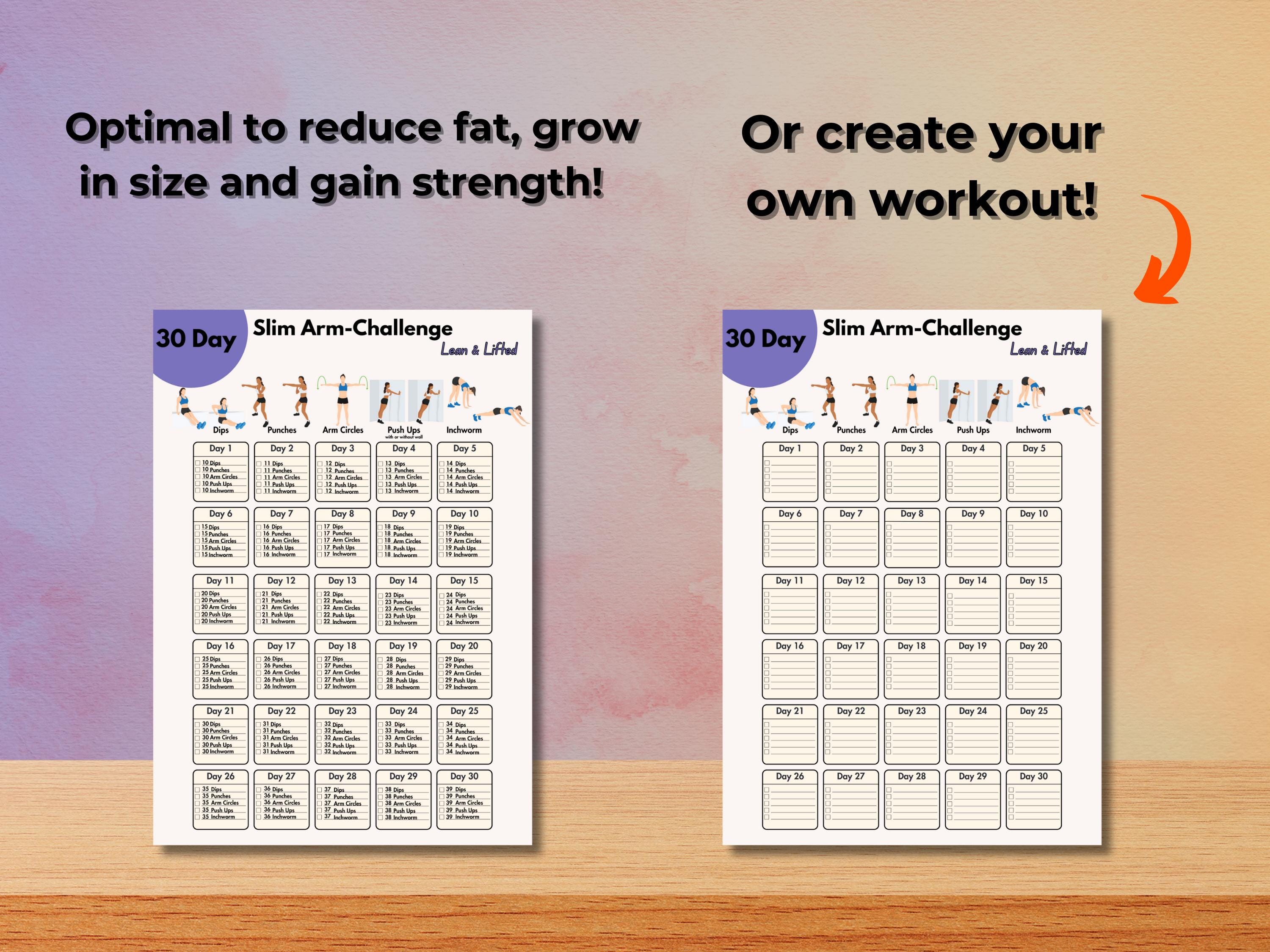 30-day Slim Arms Challenge | Digital Fitness Plan for Women | Arm ...