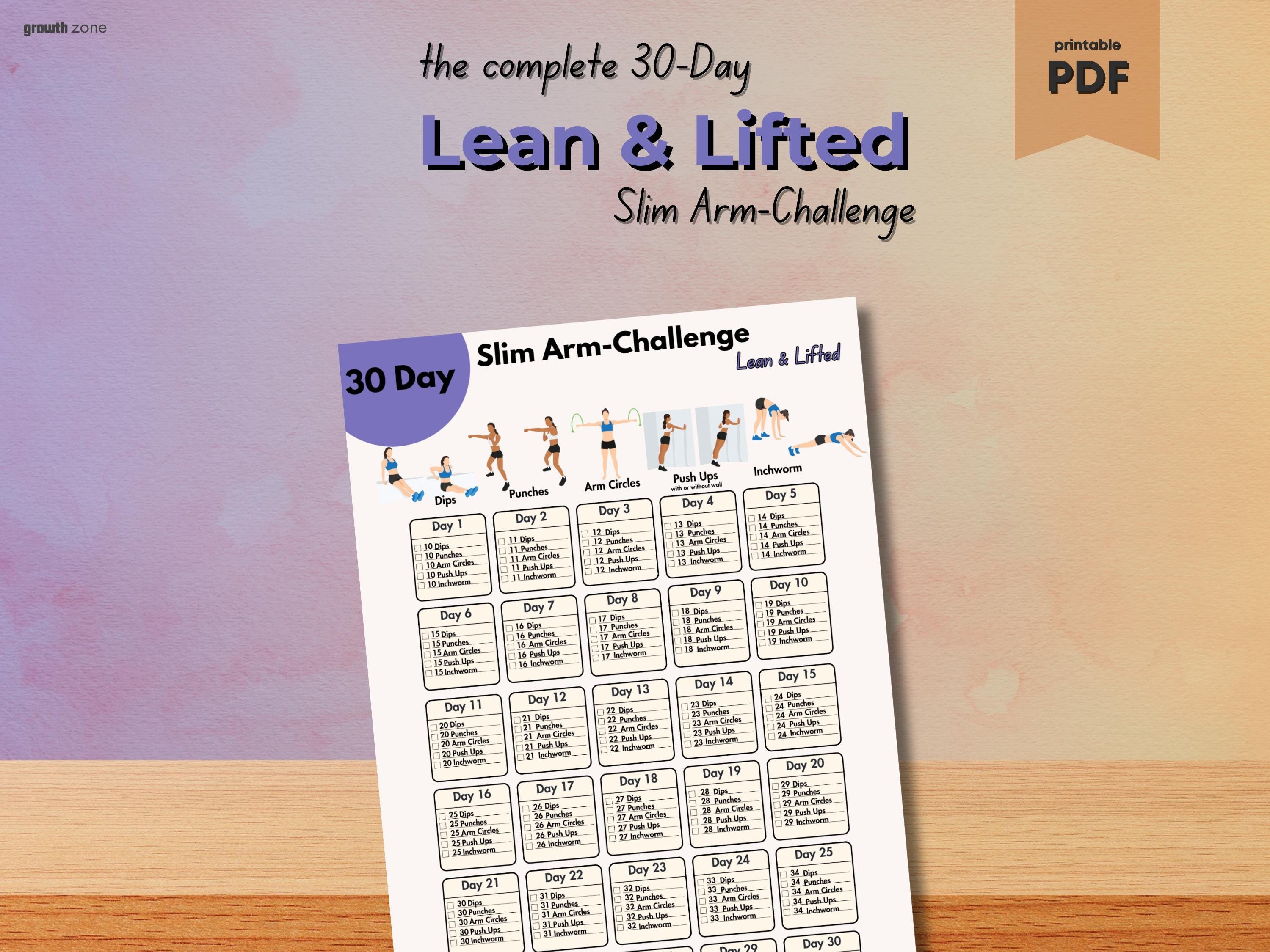 30-day Slim Arms Challenge | Digital Fitness Plan for Women | Arm ...