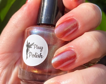 WANDERLUST Red Green Gold Color Shift Shimmer Nail Polish 10-Free Non-Toxic Vegan Indie Brand Cruelty-Free
