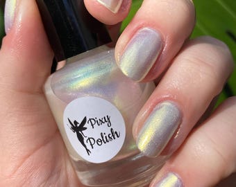 ANGEL WINGS White Gold Yellow Gold Color Shift Shimmer Nail Polish 10-Free Non-Toxic Vegan Indie Brand Cruelty-Free