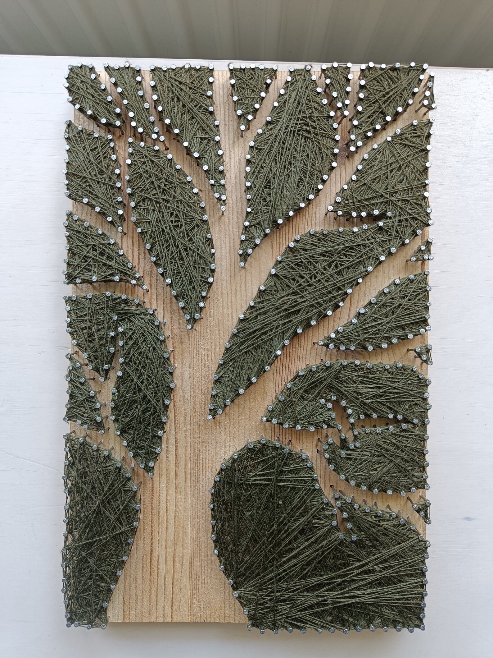 Decorative Handmade Tree Handmade Tree String Art Tree Wall Decor Recycled Materials Unique Home ...