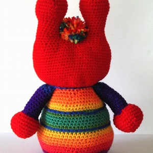 Alien Monster Crochet Toy Doll Rainbow Stripe Large Arigurumi Novelty Play Doll Kids Baby Toddler Animal Stuffy image 8