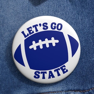 Let&#39;s Go State Football Pin for PSU Fans College Gameday Apparel Penn State Merch College Student Christmas Gift Roommate