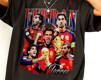 Ferran Torres Spain Soccer 2026 Champions Vintage Shirt
