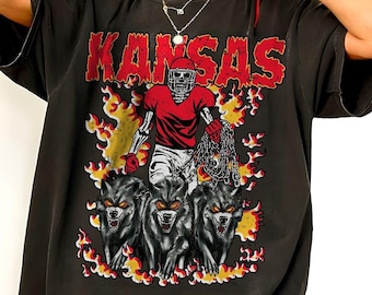 Kansas City Football Skull Vintage Comfort Color Shirt, Unisex Football Fan Gift