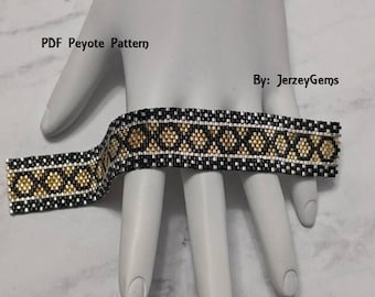 Beadweaving Pattern Tutorial, PDF Peyote Bracelet Pattern, DIY Bracelet Pattern, Odd Count Bracelet Pattern, Delica Beaded Bracelet Pattern