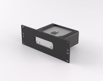 Support Rack 19 Pouces 2U Pour 3 Mac Mini M4 – Montage Facile, Panneau Avant En Plastique ABS/PC Injecté