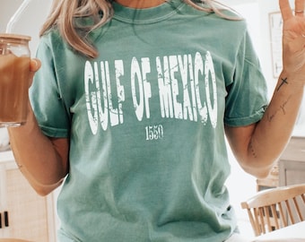 Gulf of Mexico Shirt Comfort Colors®  Subtle Anti Trump Shirt Resist Shirt Democrat Tee Liberal Gift Gulf Coast Tee Mexican Beach T-Shirt