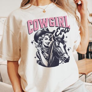 Retro Cowgirl Shirt Cowgirl Era Tee Comfort Colors® Vintage Western Shirt Womens Cowboy T-Shirt Vintage Rodeo Tshirt Oversized Country Tee