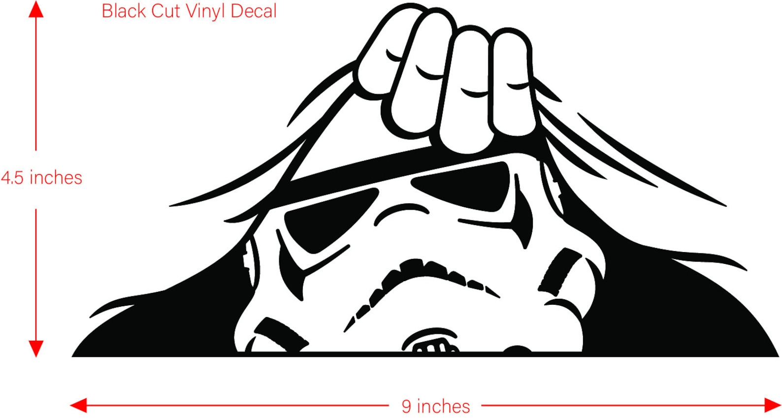 Stormtrooper Peeking Vinyl Decal Sticker Star Wars Empire | Etsy