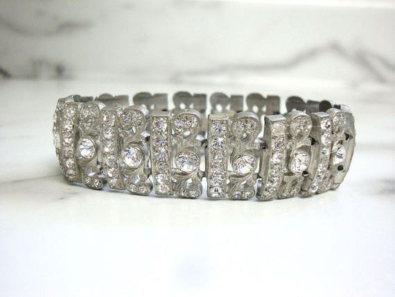 Antique Art Nouveau Bracelet, Fine 1910 Vintage Rh