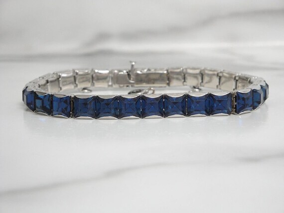 Art Deco Sapphire Antique Bracelet, Original 1920s