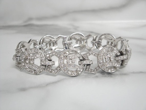 Antique Art Deco Bracelet, Vintage 1920s Fine Art