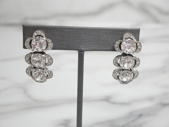 Art Deco Earrings, Original Antique Art Deco Clip