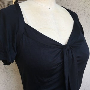 Sale Last Few Left 1940s style sailor top vintage style black size S or striped or blue XL rayon jersey image 2