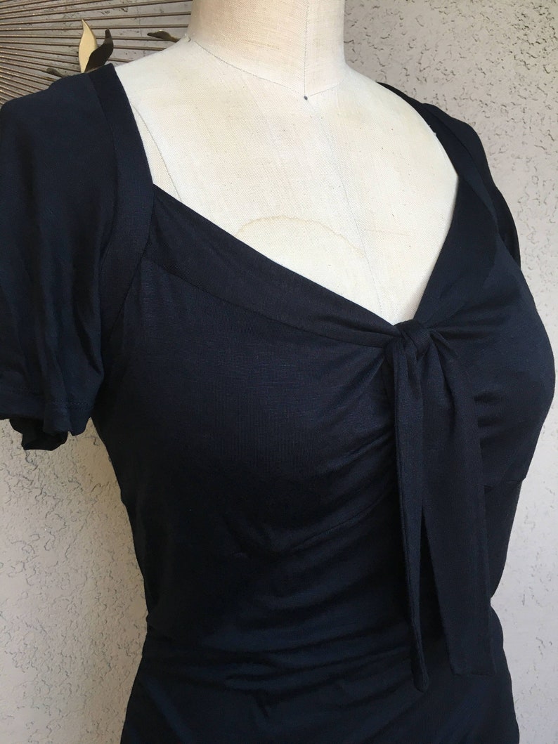 Sale Last Few Left 1940s style sailor top vintage style black size S or striped or blue XL rayon jersey image 2