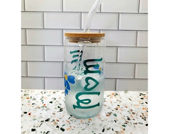 personalized gift, personalized tumbler, tumbler, gifts for mom, gifts for mom birthday, Glass tumbler, gifts for her, birthday gift for her