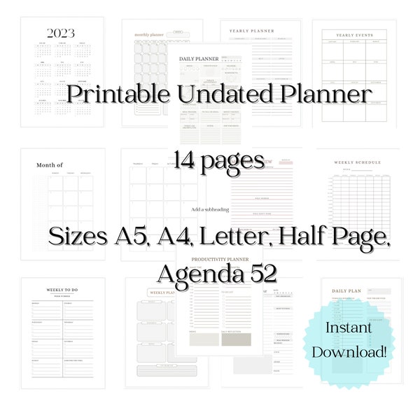 Agenda 52 Planner Etsy