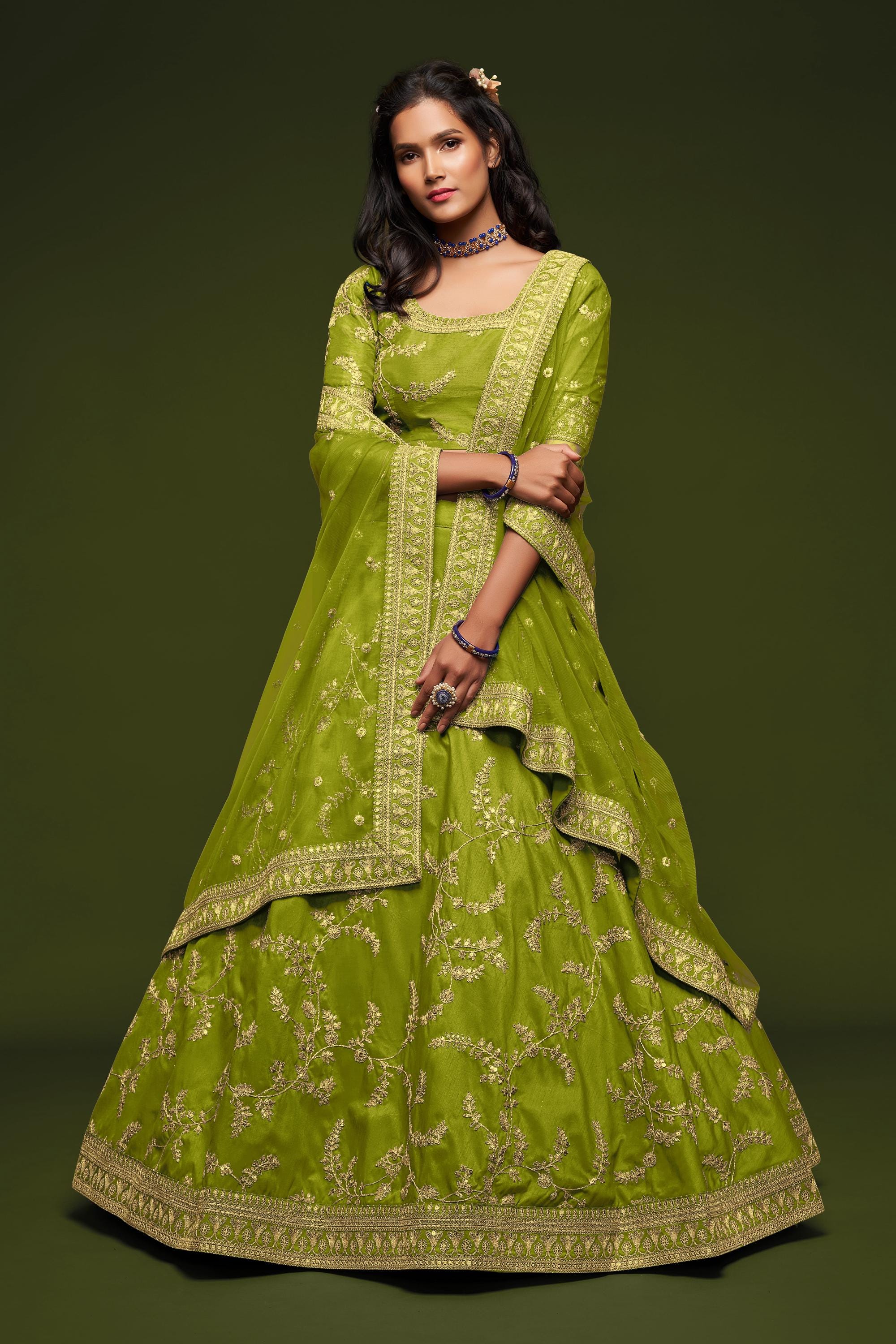 Parrot Green Indian Dress - Etsy