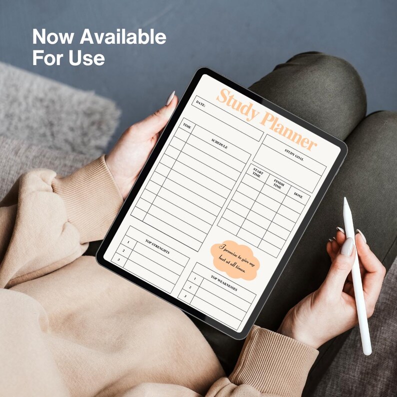 Student Goal Setting Planner Sheet Editable Productivity Tracker ...