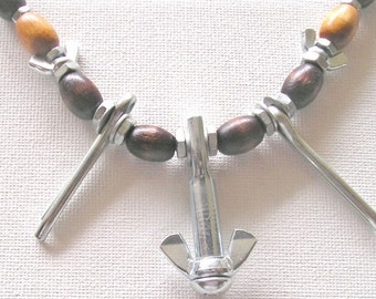 Wood and Metal Necklace
