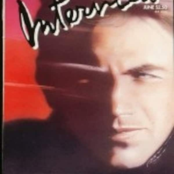 Vintage Collectible Andy Warhol's INTERVIEW Magazine   Kevin Costner  June, 1987