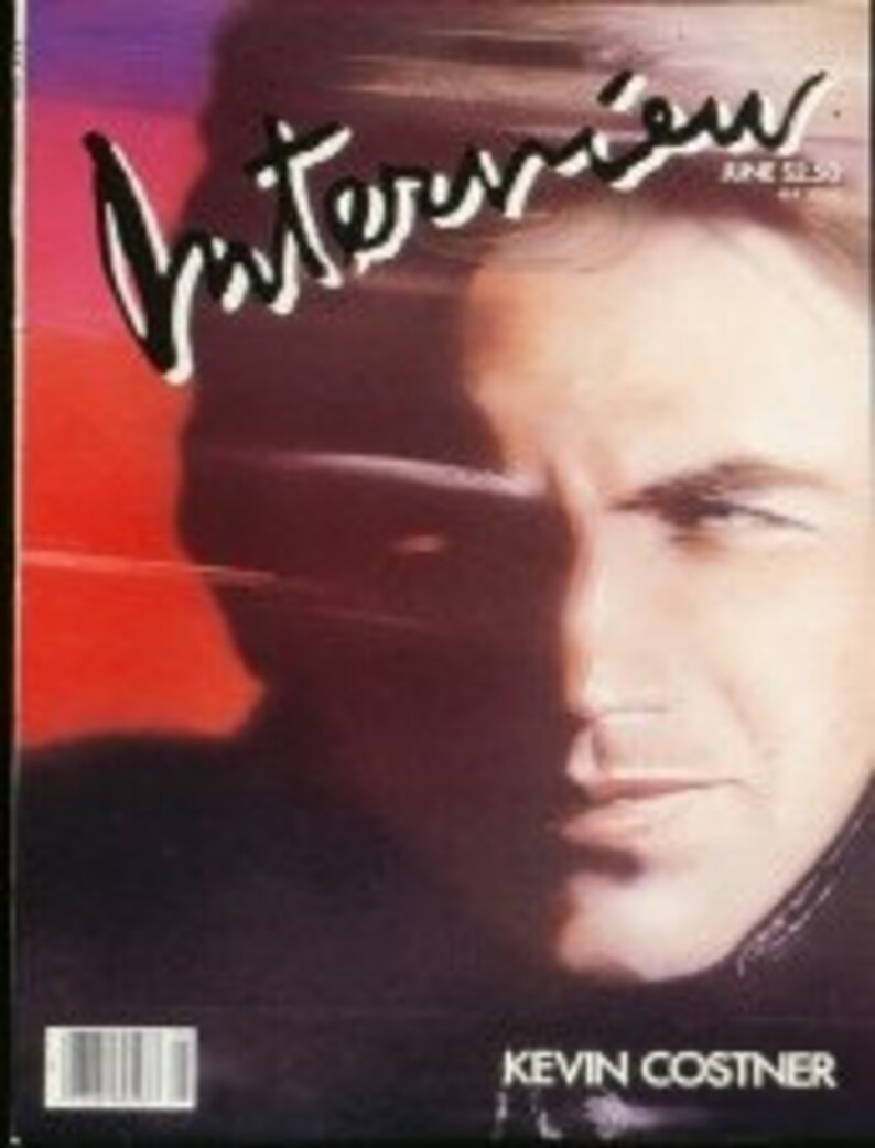 Vintage Collectible Andy Warhol's INTERVIEW Magazine Kevin Costner June, 1987 image 1