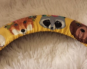 Fully Lined All-Weather * Woodland Friends *  Steering Wheel Cover *  Fox Bear Rabbit Raccoon Bunny Flowers Better Forest Animals