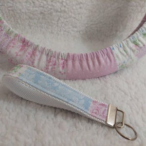 NEW! Softly Pastel Boho Patchwork Steering Wheel Cover, Fully Lined, All Weather, Grip Option, Custom Fit, Key Ring