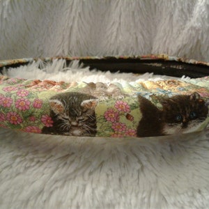 Adorable Kittens in the Garden Steering Wheel Cover, Fully Lined All Weather, Grip Option, Custom Fit upon Request