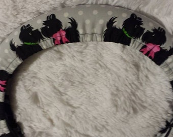 Fully Lined All - Weather * Adorable Scottie Dogs! * Steering Wheel Cover